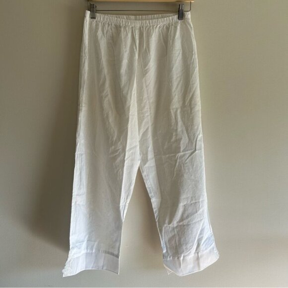 Vintage Oscar De La Renta Pink Label White Cotton Pajamas Set - Picture 11 of 13